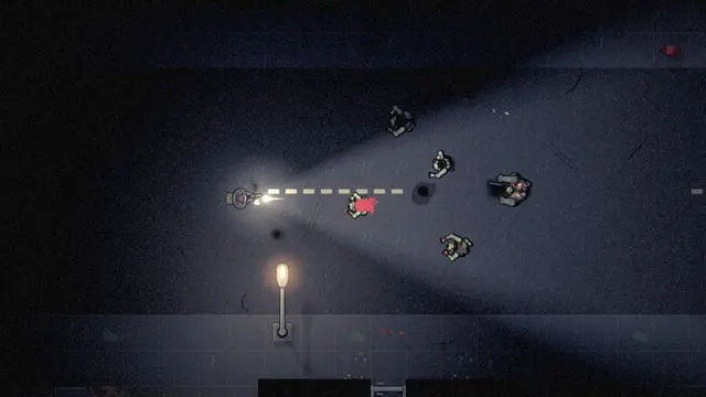 A pistol, a flashlight and a lamp that still works. Night belongs to the infected.